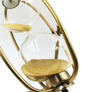 Metal Rotating Hourglass Sand Timer, 15-Minutes for Game, Cooking, Excercise