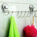 Suction Hanging Rail for Kitchen Utensils Wall Mounted Rack Storage Hooks