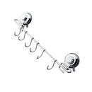 Suction Hanging Rail for Kitchen Utensils Wall Mounted Rack Storage Hooks
