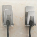 1 piece Household Stainless Steel Wall Mount Self-adhesive Toothbrush Holder 8x4cm