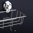 Suction Bathroom Wall Accessories Shower Caddy Storage Basket with Hooks