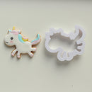 Set of 8 Baking Tool Unicorn Cake Mould Chocolate Handcraft Fondant Decor,,Reusable,Nonstick,Muffin Pans,for Wedding Christmas Gift