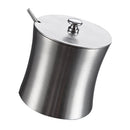 Condiment Pot Spice Salt Sugar Coffee Stainless Steel Serving Jar with Spoon, Tea Storage, Nuts Jar, Holding Dressings, Dipping, Salad Bar Serving,Silver, for Kitchen Restaurant