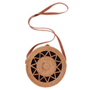 Women's Bohemia Rattan Bag Woven Round Crossbody Handbag Summer Beach Bags