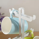 6 Cup Holder Tea Coffee Mug Tree Stand Kitchen Storage Rack Organizer Pin