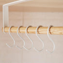 5 Hook Kitchen Under Shelf Cabinet Rack Mug Cup Holder Wardrobe Storage Hook, With 5 hooks , no punch, no need to paste