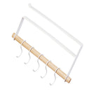 5 Hook Kitchen Under Shelf Cabinet Rack Mug Cup Holder Wardrobe Storage Hook, With 5 hooks , no punch, no need to paste