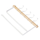 5 Hook Kitchen Under Shelf Cabinet Rack Mug Cup Holder Wardrobe Storage Hook, With 5 hooks , no punch, no need to paste