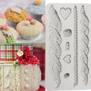 Twist Silicone Onlays Fondant Cake Border Mold Lace Baking Cake Decoration
