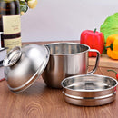 Instant Noodles Bowls Food Rice Soup Container Cup Lid Bowl Stainless Steel