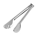 Stainless Steel Utility Kitchen Tongs Salad BBQ Meat Grill Tongs 24x5cm