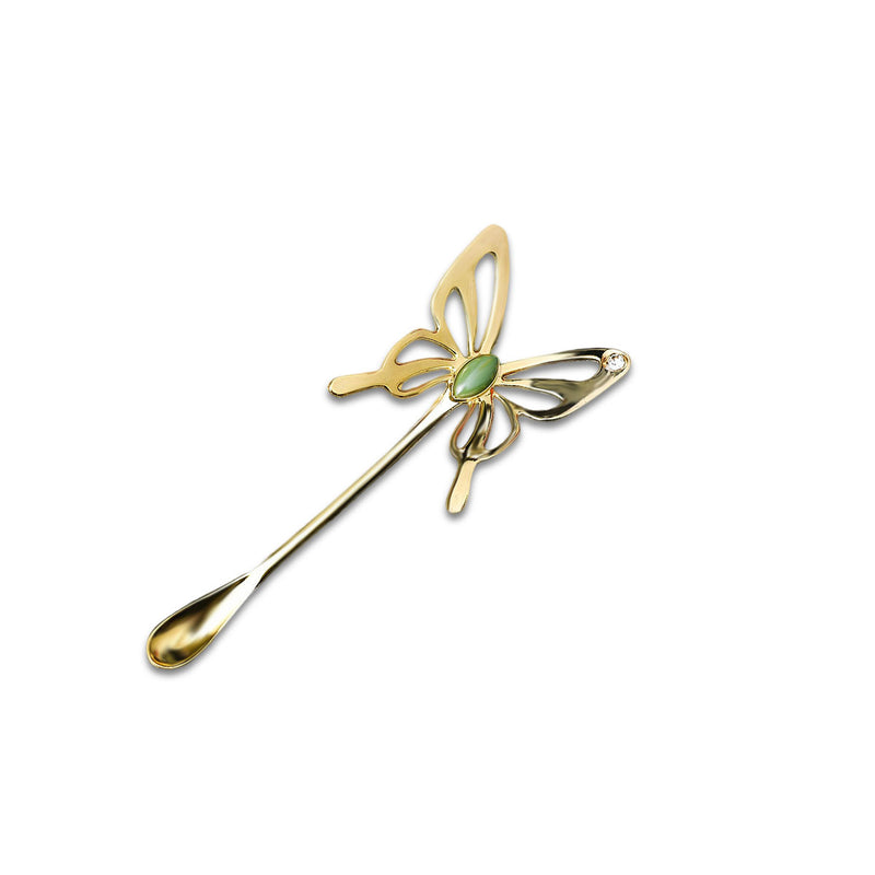 KCASA Tea Spoon Three-dimensional Butterfly Creative Design Elegant Aluminum Alloy Coffee Tea Spoon