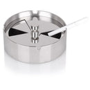 1pc Stainless Steel Windproof Ashtray with Lid Bar Pub Cigar Ash Storage