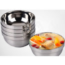 Stainless Steel Noodle Bowl Food Container Bowl Rice Bowls Soup Salad Bowls