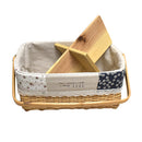 Detachable 4 Cell Cedarwood Woven Rattan Storage Basket Hand Knitting Boxes Woven Container for Storage, Laundry, Picnic, Plant Pot Cover, and Beach Bag (12 x 8 x 5inch)