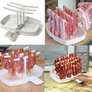 Makin Bacon Cooker Barbecue Bacon Rack Meat Grill Food Preparation BBQ,Non Toxic & Healthy, Easy Clean,Reduces Fat up to 35%