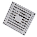 Stainless Steel Floor Drain Square Bathroom Wet Room Shower Trap for 50~75mm