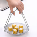 Folding Kitchen Cooking Iron Claw Clip Hook Bowl Dish Plate Gripper Clamp for Hot Kitchenware, Instant Pots Crockery Holder Clamp