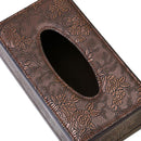 Tissue Box Leather PU Durable Standard Holder Home Car Office Rectangular, made of intermediate sandwich density board and high quality PU skin