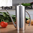Stainless Steel Oil Drizzler 700ml Dressing Pourer Vinegar Cruet Dispenser