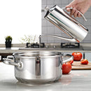 Stainless Steel Oil Drizzler 700ml Dressing Pourer Vinegar Cruet Dispenser