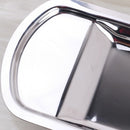 Oval Tray Serving Dish Catering Dinner Tableware Holder Stainless Steel