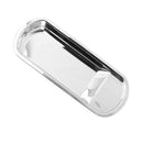 Oval Tray Serving Dish Catering Dinner Tableware Holder Stainless Steel