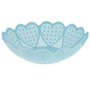 Heart Shape Hollow Out Design Fruit Plate Plastic Fruit Bowl Basket 4pcs/set