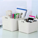 3Pcs Table Storage Boxes Organizer Trash Can Container Pink +blue+ White