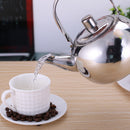 Stainless Steel Teapot Kettle Coffee Pot With Tea Leaf Strainer Infuser 1.6L