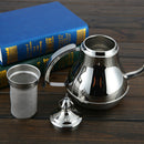 1.2L Stainless Steel Pour Over Drip Coffee Tea Pot Kettle Kitchen Restaurant
