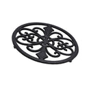 Cast Iron Plant Pot Stand Tablemat Pan Pot Mat Kitchen Patios Black 21cm