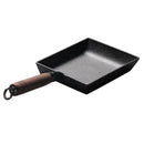 Non-stick Cast Iron Rectangle Induction Pancake Oven Safe Frying Pan,Black