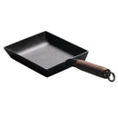 Non-stick Cast Iron Rectangle Induction Pancake Oven Safe Frying Pan,Black