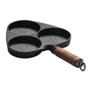 Cast Iron Kitchen 3 Cup Frying Egg Pot Fryer Mold Cooking Pan Cookware