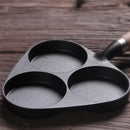 Cast Iron Kitchen 3 Cup Frying Egg Pot Fryer Mold Cooking Pan Cookware