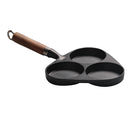Cast Iron Kitchen 3 Cup Frying Egg Pot Fryer Mold Cooking Pan Cookware