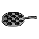 Cast Iron Takoyaki Octopus Balls Pan 12 Molds Kitchen BBQ Non-stick Cookware