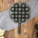 Cast Iron Takoyaki Octopus Balls Pan 12 Molds Kitchen BBQ Non-stick Cookware