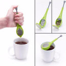 1 Pack Press Tea Infuser Silicone Filter Loose Tea Leaf Bagged Teas Strainer with Mesh Cover