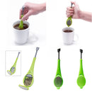 1 Pack Press Tea Infuser Silicone Filter Loose Tea Leaf Bagged Teas Strainer with Mesh Cover