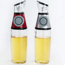 Olive Oil Glass Dispenser Vinegar Pourer Bottle w/Control Press Kitchen Tool