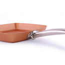 Kitchen 24cm Non-Stick Aluminum Alloy Square Frying Pan Grill Griddle Pan