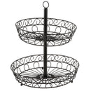 1 Piece Fruit Basket Stand 2 Tier Fresh Veggie Holder for Kitchen Countertop Storage