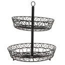 1 Piece Fruit Basket Stand 2 Tier Fresh Veggie Holder for Kitchen Countertop Storage