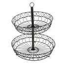 1 Piece Fruit Basket Stand 2 Tier Fresh Veggie Holder for Kitchen Countertop Storage