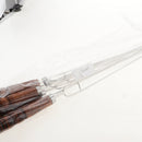 6pcs Stainless Steel BBQ Fork Barbecue Skewers Kebab Cooking Sticks Picnic,Reusable,NonSlip,for Shish Kebab Shrimp Chicken and Vegetables