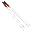 6pcs Stainless Steel BBQ Fork Barbecue Skewers Kebab Cooking Sticks Picnic,Reusable,NonSlip,for Shish Kebab Shrimp Chicken and Vegetables