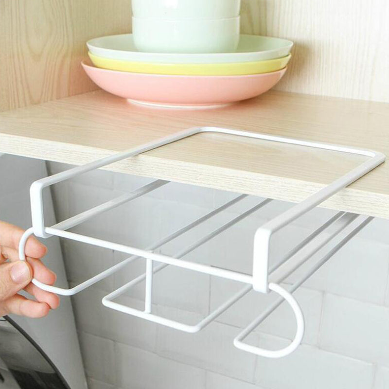 1 piece Stemware Glass Under Cabinet Shelf Wine Storage Rack Holder Hanger Dryer