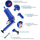 Air Pump Drain Pressure Plunger Toilet Opener Cleaner Unclog Dredge Tools
